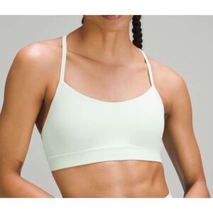 Women Lululemon Flow Y Bra Nulu *Light Support A-C Cups Kohlrabi Green Size 6